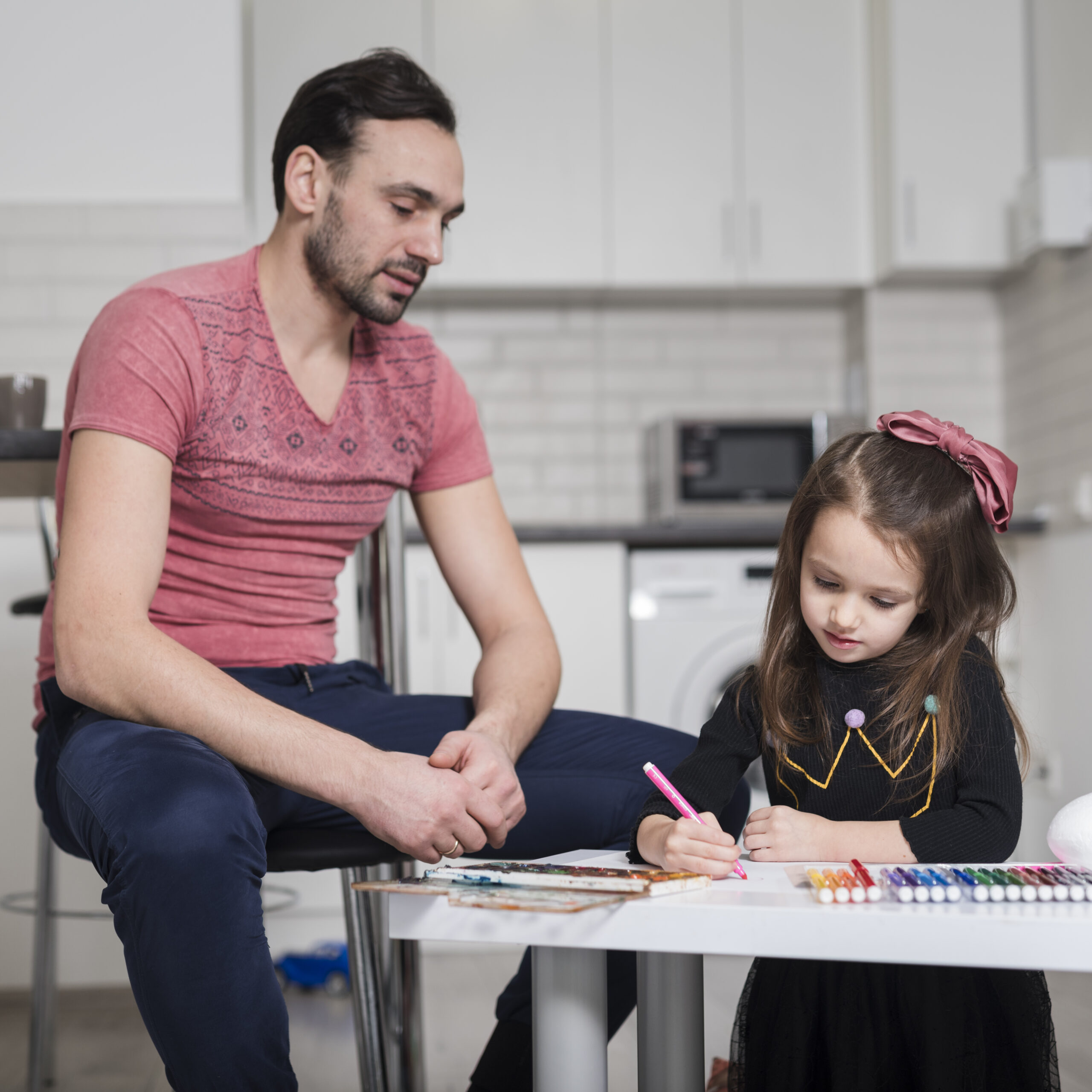 Parent coaching during an ABA therapy session